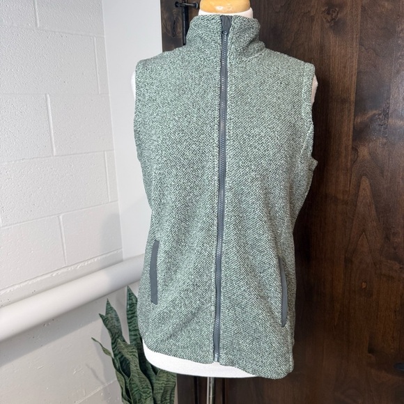 Balance Collection Textured zip up Vest Womens Size M green - Picture 1 of 6